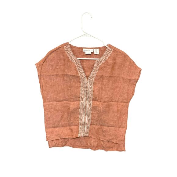 House of Harlow 1960 Tops - House of Harlow 1960 Top Womens Embroidered 100% Linen Top Blouse Size XS